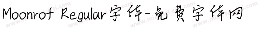 Moonrof Regular字体字体转换